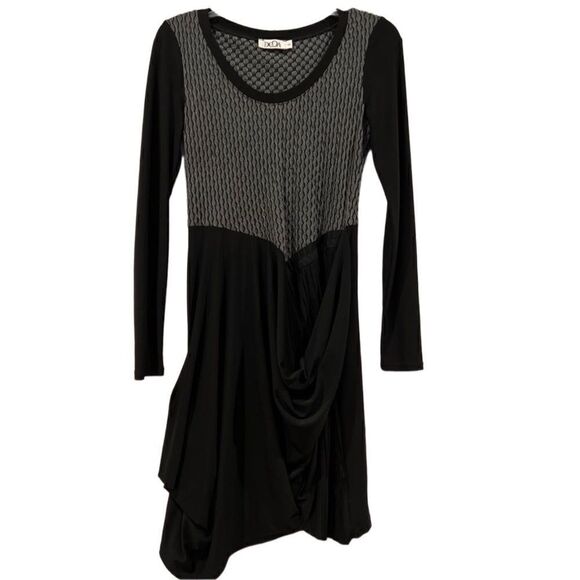 DeCa Black & Gray Dress Sz.4 - Picture 1 of 6